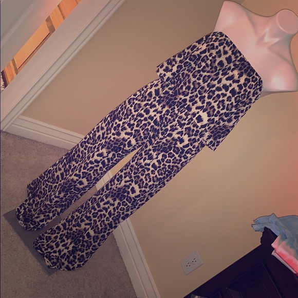Other - Cheetah tube top long romper!! ❤️💋🐆